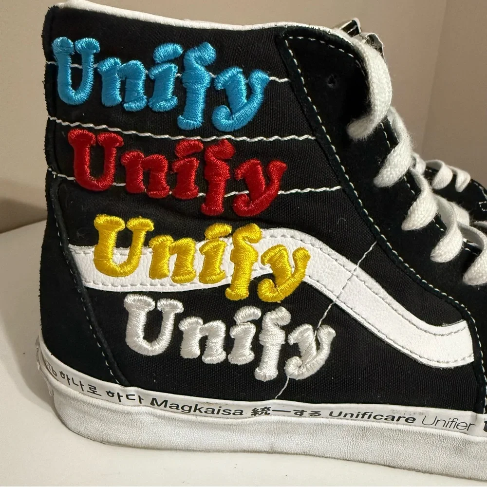 Vans SK8 Hi, Radical Positivity Unify Black Rainbow‎ LGBTQ Men’s 8.5/Women’s 10